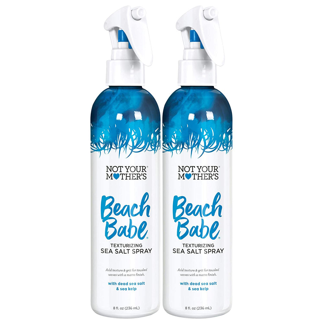 Not Your Mother's Beach Babe Texturizing Sea Salt Spray, 8 Ounce, 2 count, for easy textured beachy waves